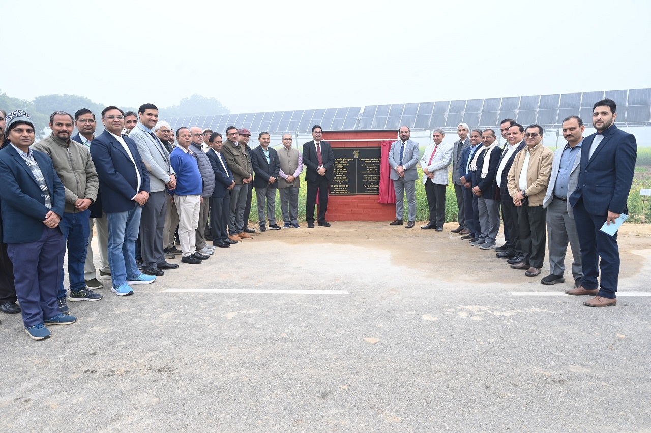 Agri Photo Voltaic System of IARI inaugurated by DG today on 18th December at 9 am.