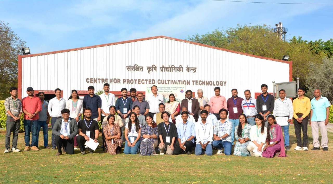 Certificate Training in Protective Cultivation ended at IARI Delhi with participants from 8 states